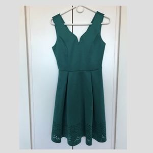 Francesca's Eyelet Hem Skater Dress